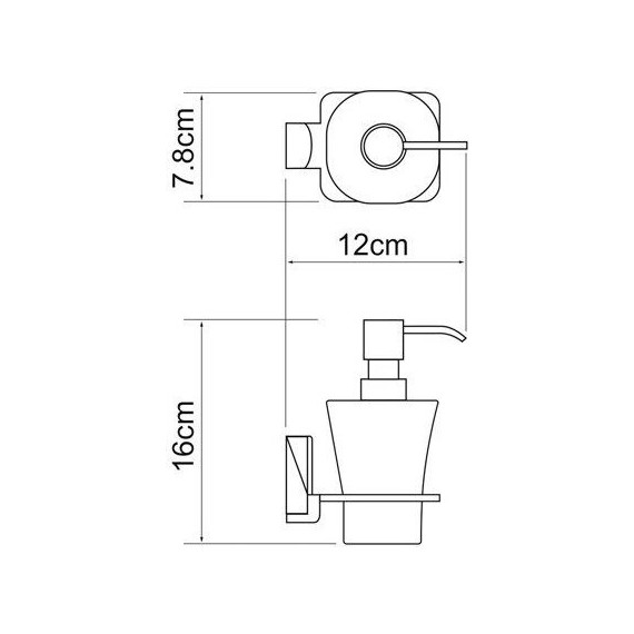 Дозатор для жидкого мыла WasserKraft Exter K-5299, цвет светлая бронза - фото 4