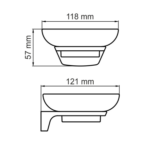 Мыльница WasserKraft Elbe K-7229, цвет чёрный - фото 4