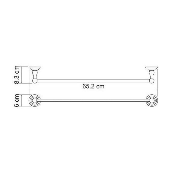 Полотенцедержатель WasserKraft Isar K-7330, цвет тёмная бронза - фото 4