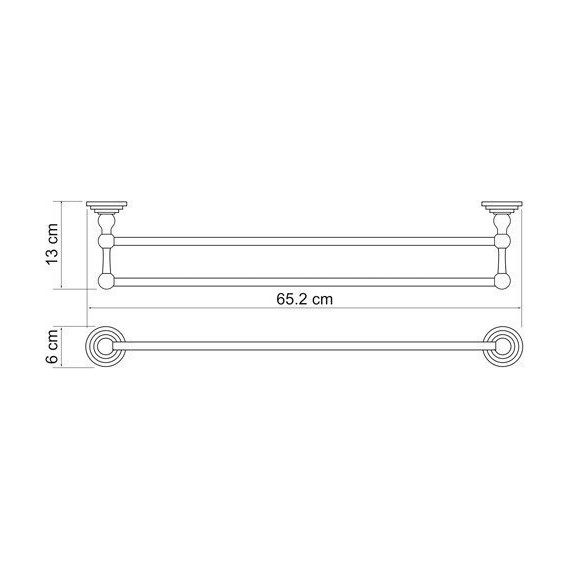 Полотенцедержатель WasserKraft Isar K-7340, цвет тёмная бронза - фото 4