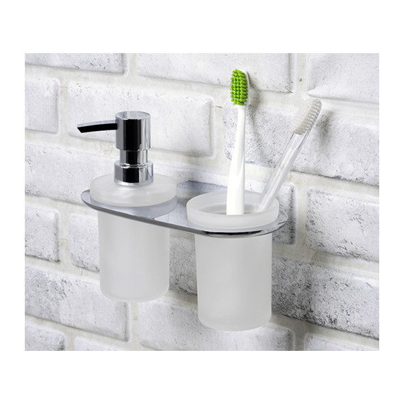 Дозатор для жидкого мыла со стаканом WasserKraft Kammel K-8389 - фото 2