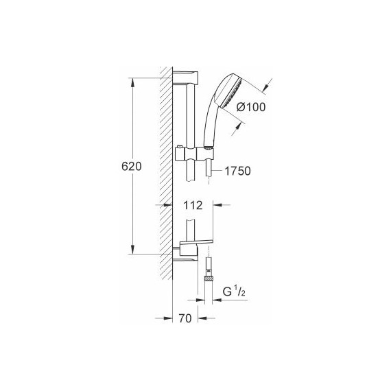 Душевой гарнитур Grohe Tempesta Cosmopolitan 100 26083002 - фото, картинка 3 Душевой гарнитур Grohe Tempesta Cosmopolitan 100 26083002 - фото 3