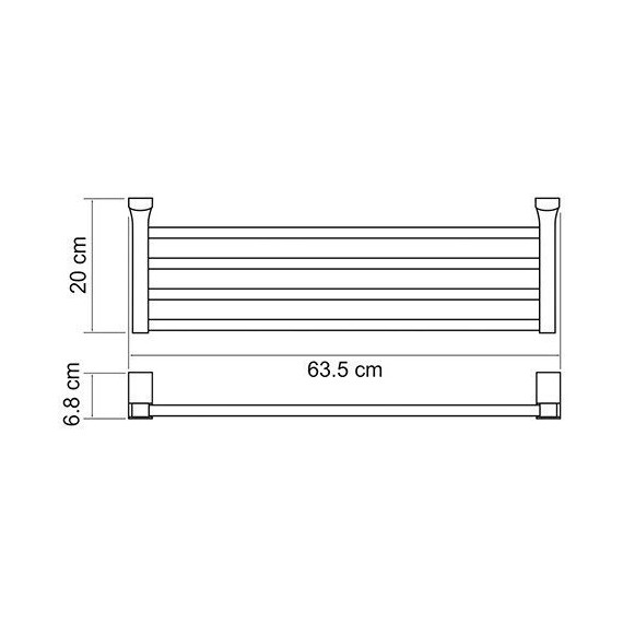 Полка для полотенец WasserKraft Exter K-5211, цвет светлая бронза - фото 5