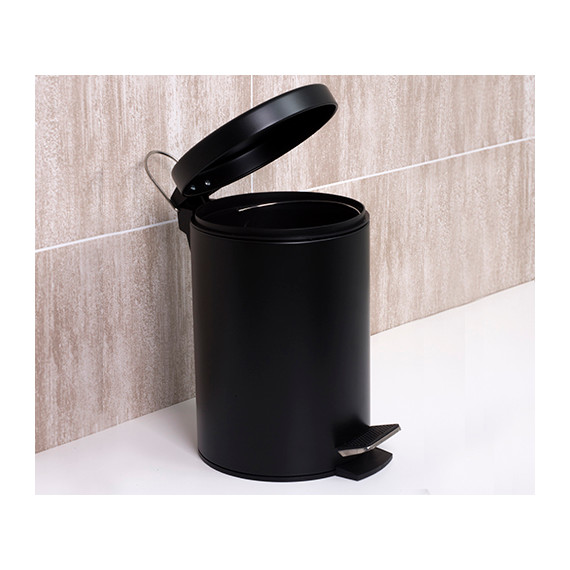 Ведро для мусора с педалью WasserKraft Elbe K-635BLACK - фото 2