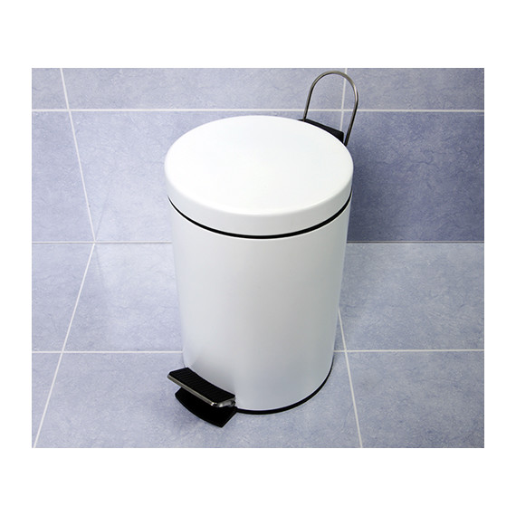 Ведро для мусора с педалью WasserKraft Kammel K-635WHITE - фото 3