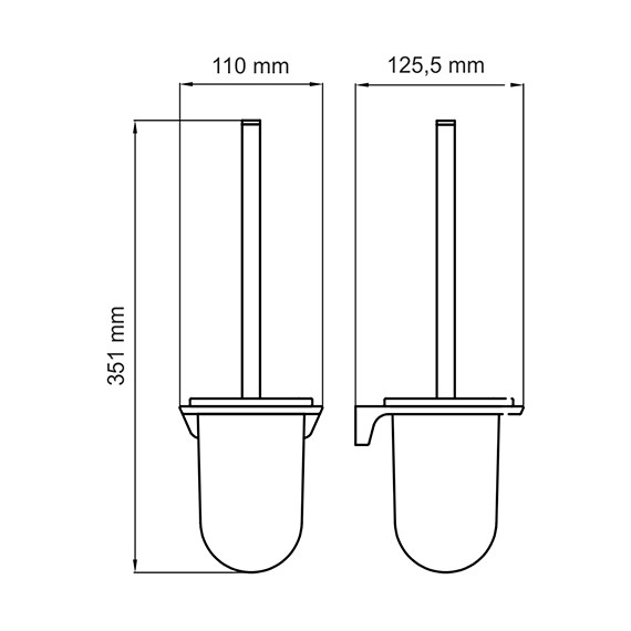Ёршик для унитаза WasserKraft Elbe K-7227, цвет чёрный - фото 4