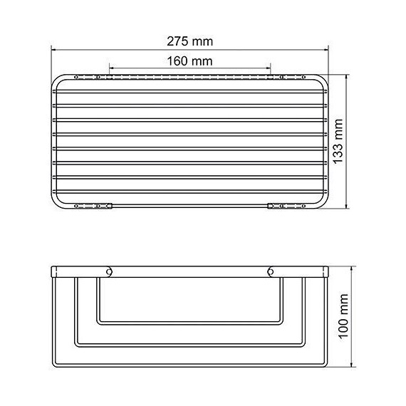 Полочка WasserKraft Exter K-744 25 см, цвет светлая бронза - фото 5