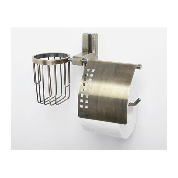 Держатель для туалетной бумаги и освежителя WasserKraft Exter K-5259, цвет светлая бронза - фото 2