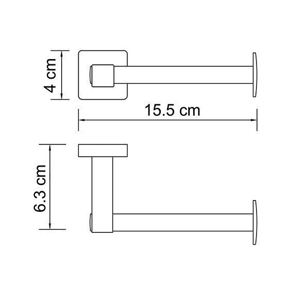 Держатель для туалетной бумаги WasserKraft Lippe K-6596 - фото, картинка 4 Держатель для туалетной бумаги WasserKraft Lippe K-6596 - фото 4