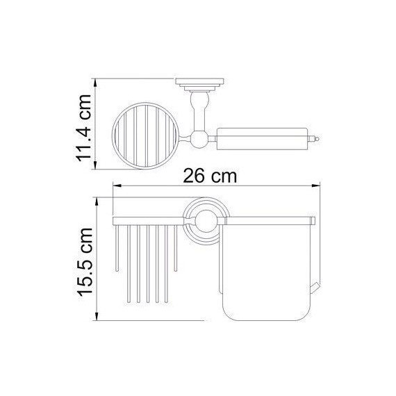 Держатель для туалетной бумаги и освежителя WasserKraft Ammer K-7059 - фото 4