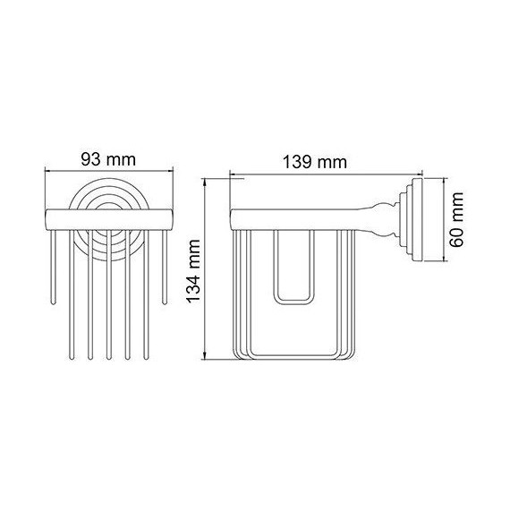 Держатель для освежителя WasserKraft Isar K-7345, цвет тёмная бронза - фото 4