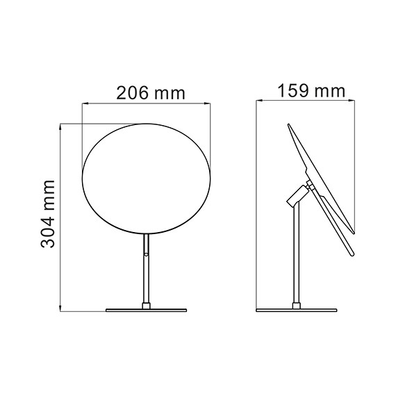 Зеркало косметическое настольное WasserKraft K-1002 - фото 4