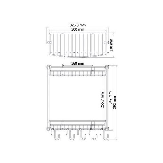Полочка WasserKraft K-1422 30 см - фото, картинка 5 Полочка WasserKraft K-1422 30 см - фото 5