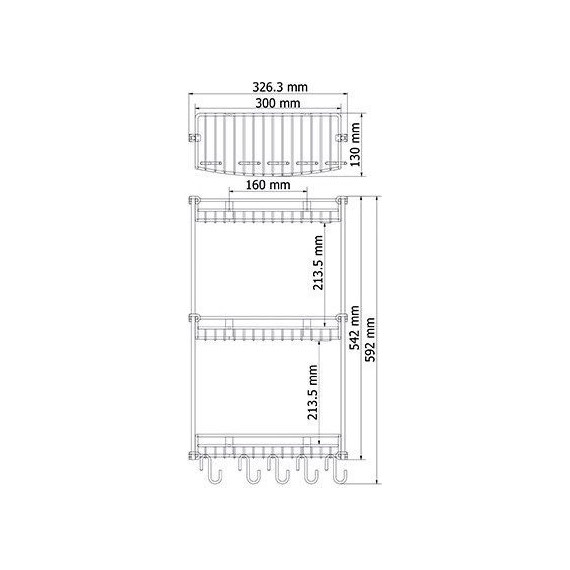 Полочка WasserKraft K-1433 30 см - фото 5