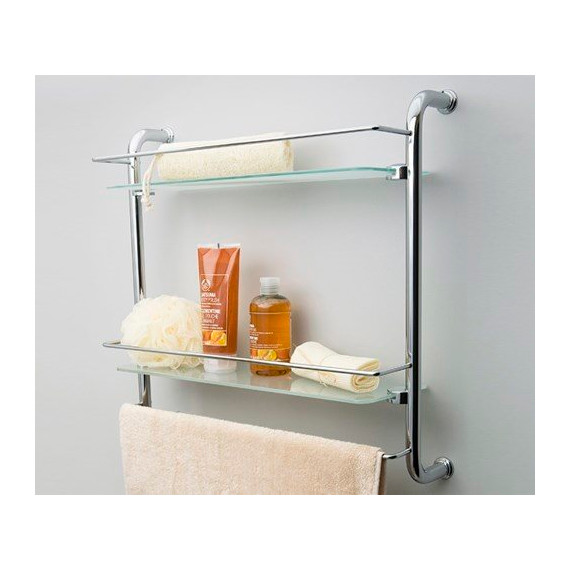 Полка стеклянная WasserKraft K-2022 50 см - фото, картинка 2 Полка стеклянная WasserKraft K-2022 50 см - фото 2