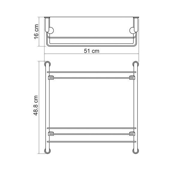 Полка стеклянная WasserKraft K-2022 50 см - фото, картинка 4 Полка стеклянная WasserKraft K-2022 50 см - фото 4