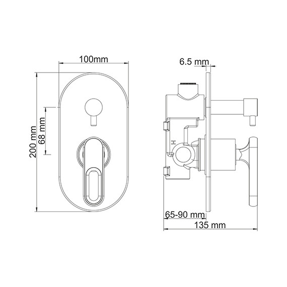 Смеситель для ванны WasserKraft Kammel 1841 - фото 5
