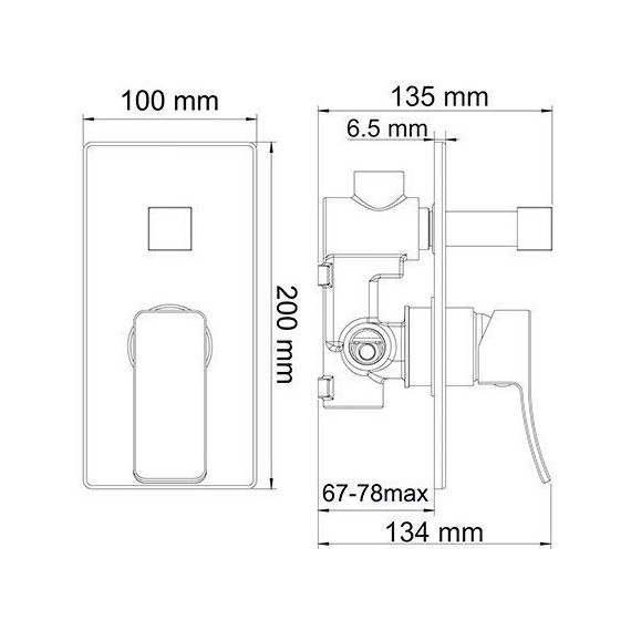 Смеситель для ванны WasserKraft Aller 10641WHITE, белый/хром - фото 4