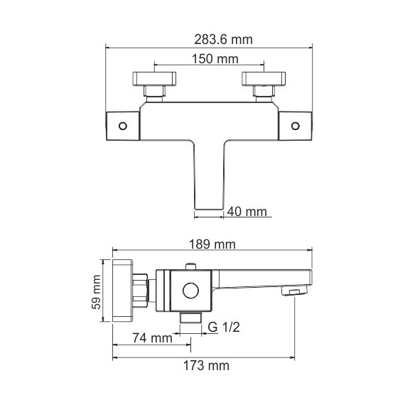 Смеситель для ванны с термостатом WasserKraft Alme 1511 Thermo - фото, картинка 8 Смеситель для ванны с термостатом WasserKraft Alme 1511 Thermo - фото 8