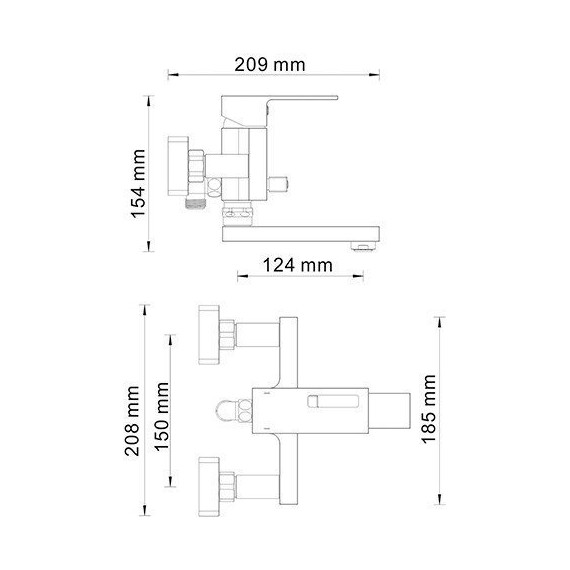 Смеситель для ванны WasserKraft Alme 1501 - фото, картинка 6 Смеситель для ванны WasserKraft Alme 1501 - фото 6