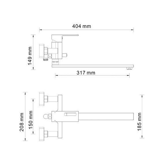 Смеситель для ванны WasserKraft Alme 1502L - фото, картинка 6 Смеситель для ванны WasserKraft Alme 1502L - фото 6