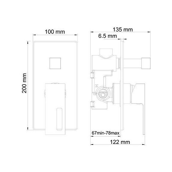 Смеситель для ванны WasserKraft Alme 1541 - фото 3