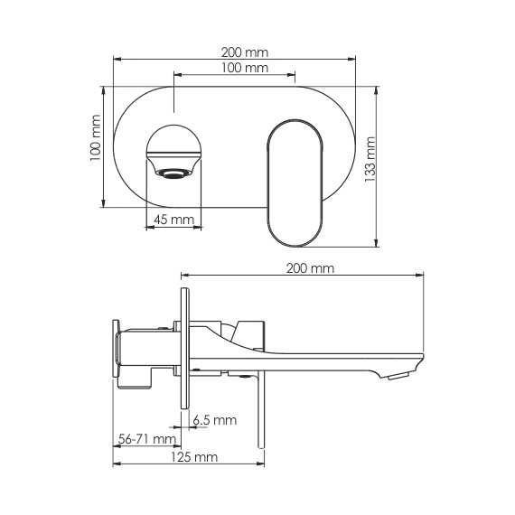 Смеситель для раковины настенный WasserKraft Elbe 7430, чёрный - фото, картинка 10 Смеситель для раковины настенный WasserKraft Elbe 7430, чёрный - фото 10