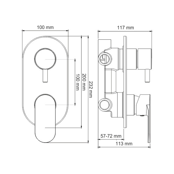 Смеситель для ванны WasserKraft Elbe 7471, чёрный - фото 2