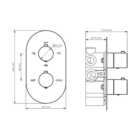 Смеситель для ванны с термостатом WasserKraft Elbe 7444, чёрный - фото 3