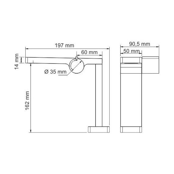Смеситель для раковины WasserKraft Elbe 7410, чёрный - фото 9