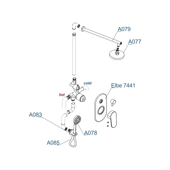 Душевая система для душа WasserKraft A16777, чёрный - фото, картинка 7 Душевая система для душа WasserKraft A16777, чёрный - фото 7