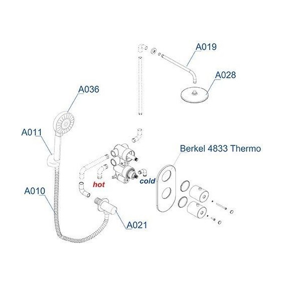 Душевая система для душа с термостатом WasserKraft A16028 Thermo - фото 10