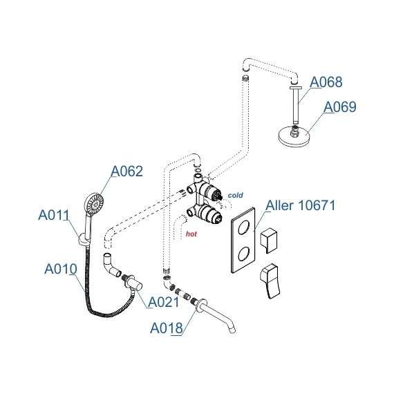 Душевая система для ванны WasserKraft A171668 - фото 9