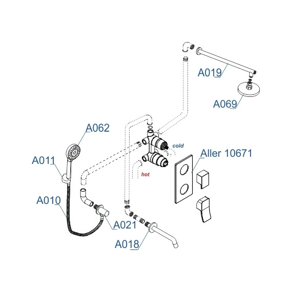 Душевая система для ванны WasserKraft A171619 - фото 9