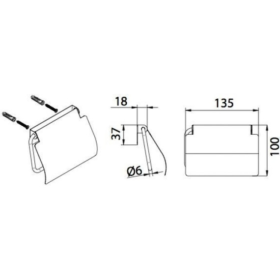 Держатель для туалетной бумаги Fixsen Hotel FX-31010 - фото, картинка 2 Держатель для туалетной бумаги Fixsen Hotel FX-31010 - фото 2