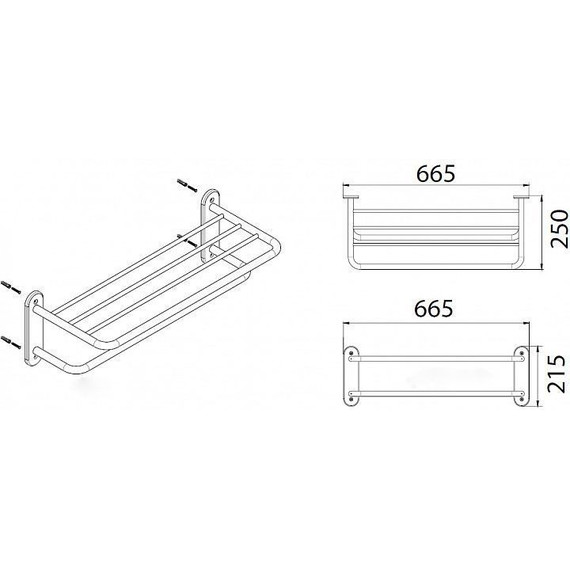 Полка для полотенец Fixsen Hotel FX-31015 - фото 2