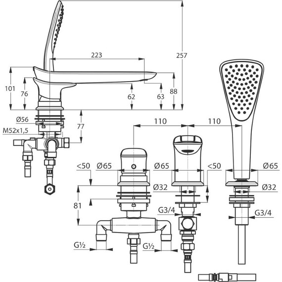Смеситель для ванны Kludi Ambienta 534470575 - фото, картинка 4 Смеситель для ванны Kludi Ambienta 534470575 - фото 4