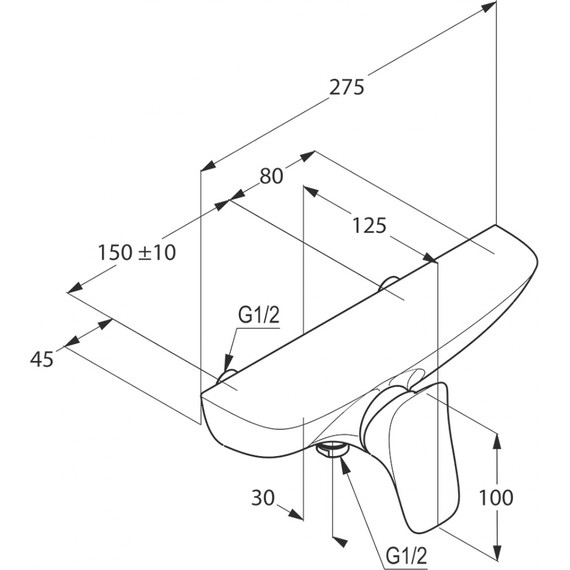 Смеситель для душа Kludi Ambienta 537100575 - фото, картинка 7 Смеситель для душа Kludi Ambienta 537100575 - фото 7