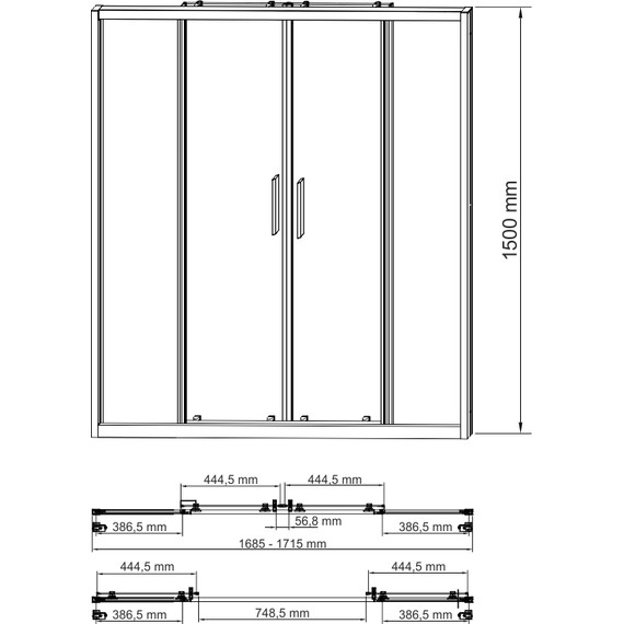 Шторка для ванны WasserKraft Lippe 170 см 45S02-170, хром/прозрачное - фото 2