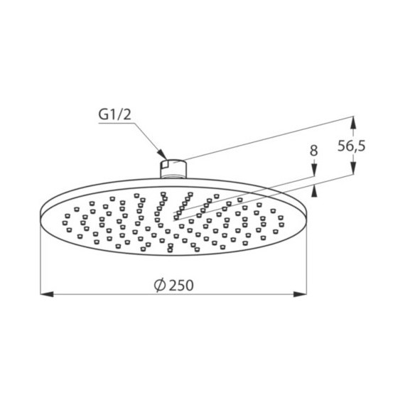 Верхний душ Kludi A-QA 6432591-00, латунь 250 мм, белый - фото 2