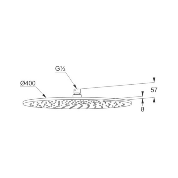 Верхний душ Kludi A-QA 6434091-00, латунь 400 мм, белый - фото, картинка 2 Верхний душ Kludi A-QA 6434091-00, латунь 400 мм, белый - фото 2