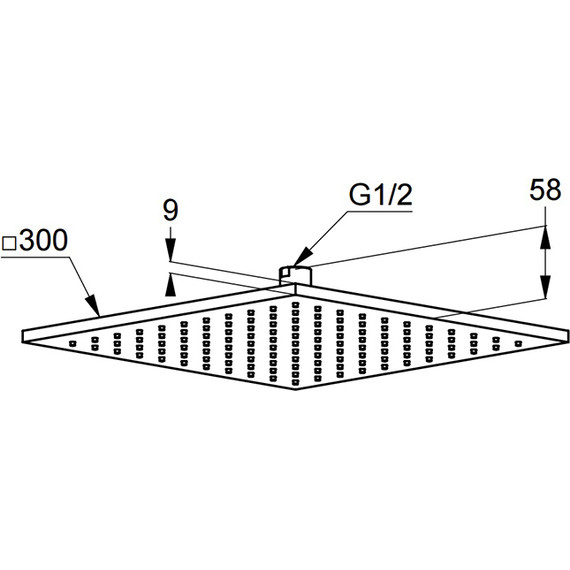 Верхний душ Kludi A-QA 6443005-00, латунь 300х300 мм - фото 2