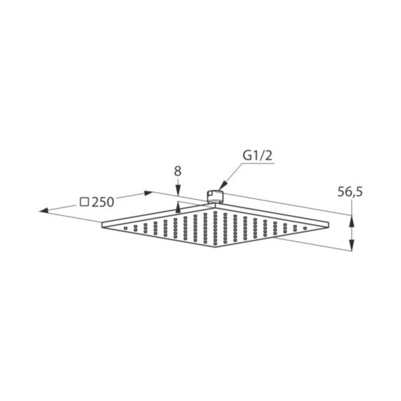 Верхний душ Kludi A-QA 6442591-00, латунь 250х250 мм, белый - фото 2