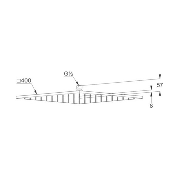 Верхний душ Kludi A-QA 6444091-00, латунь 400х400 мм, белый - фото 2