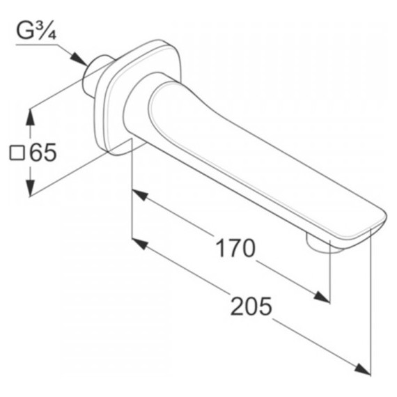 Излив для ванны Kludi Ameo 4150505 - фото, картинка 3 Излив для ванны Kludi Ameo 4150505 - фото 3