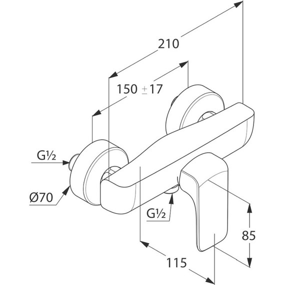 Смеситель для душа Kludi Ameo 417100575 - фото, картинка 6 Смеситель для душа Kludi Ameo 417100575 - фото 6