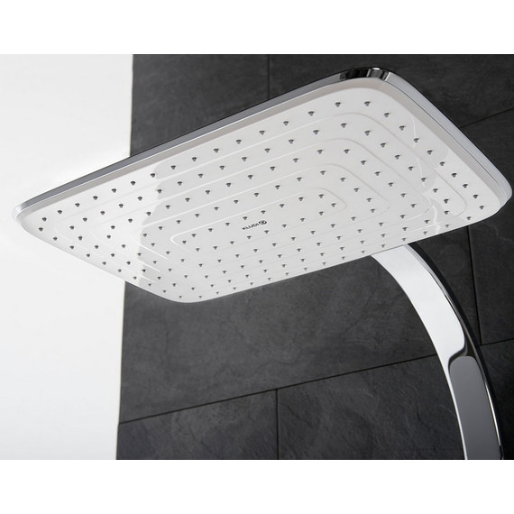 Душевая стойка с термостатом Kludi Cockpit Discovery 8020091-00, белый/хром - фото, картинка 4 Душевая стойка с термостатом Kludi Cockpit Discovery 8020091-00, белый/хром - фото 4