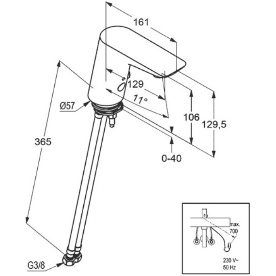 Смеситель для раковины электронный Kludi Balance 5220091, белый - фото 6