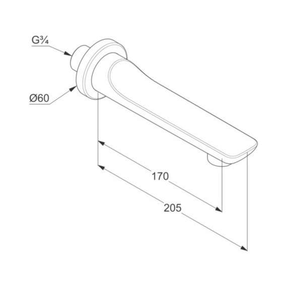 Излив для ванны Kludi Balance 5250391, белый - фото 2