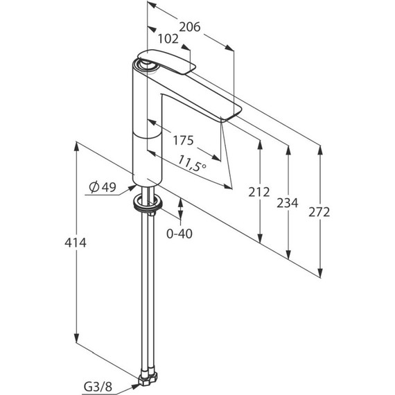 Смеситель для раковины высокий Kludi Balance 212 мм 522969175, белый - фото 6